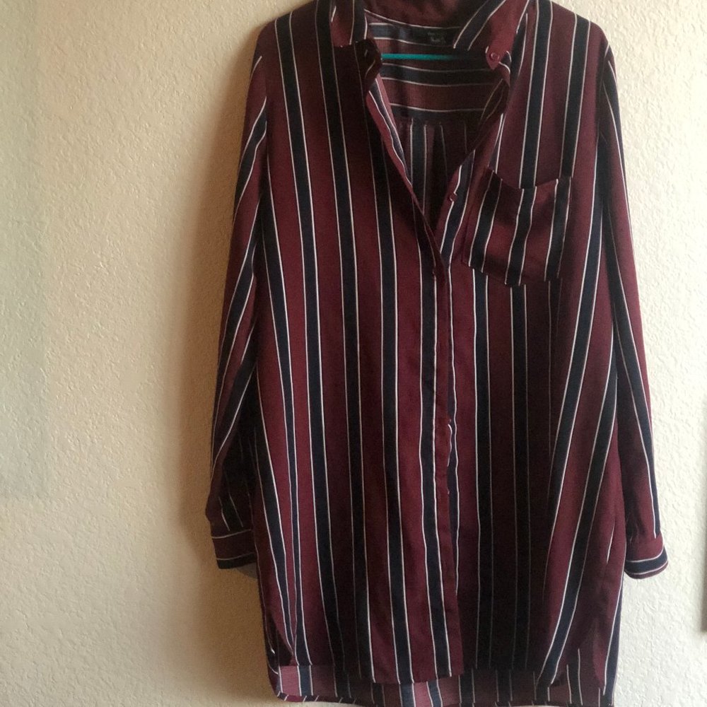 Oversized long sleeve blouse
